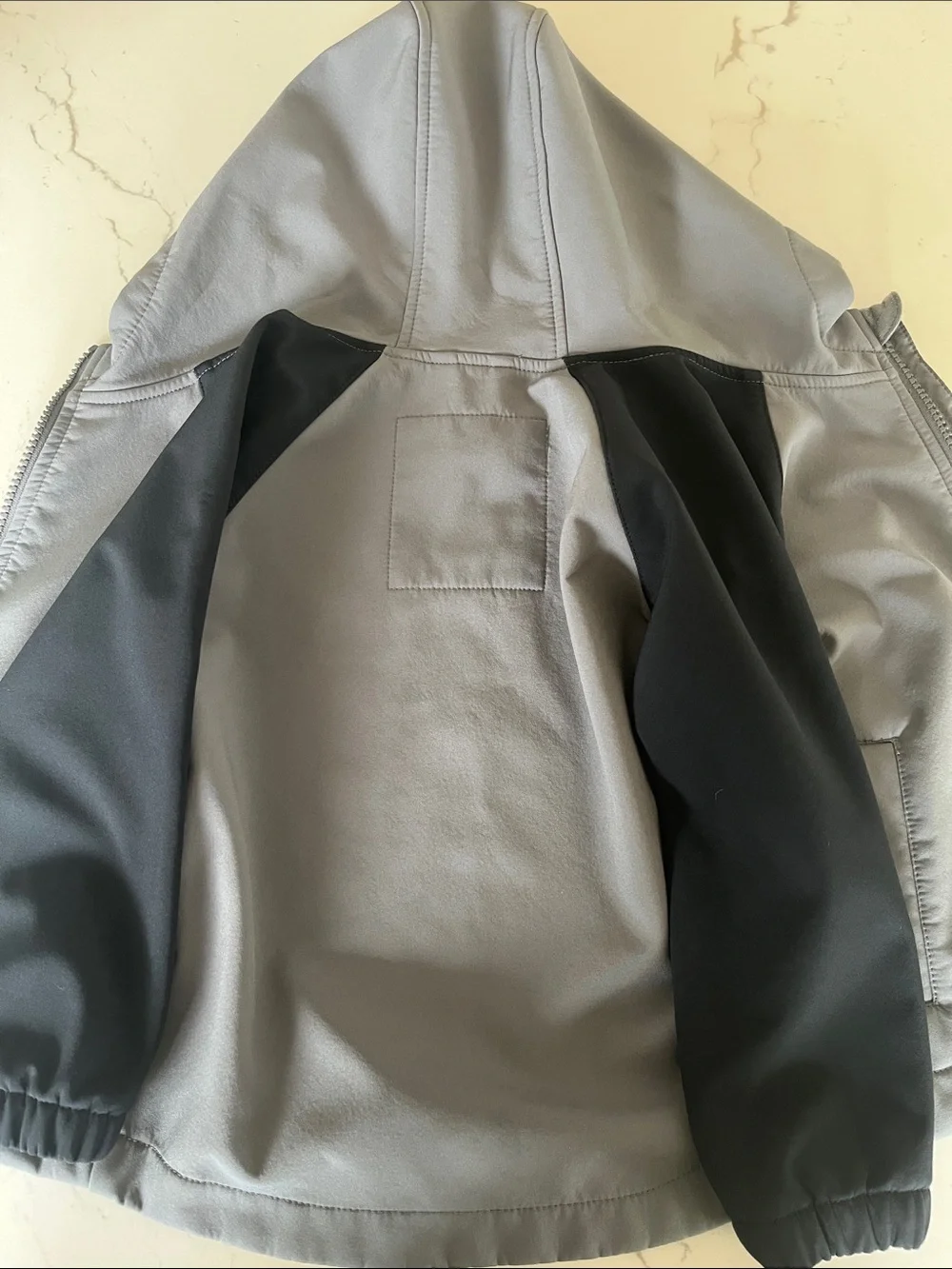 Cat & Jack Hooded Fleece Lined Jacket in Gray and Black